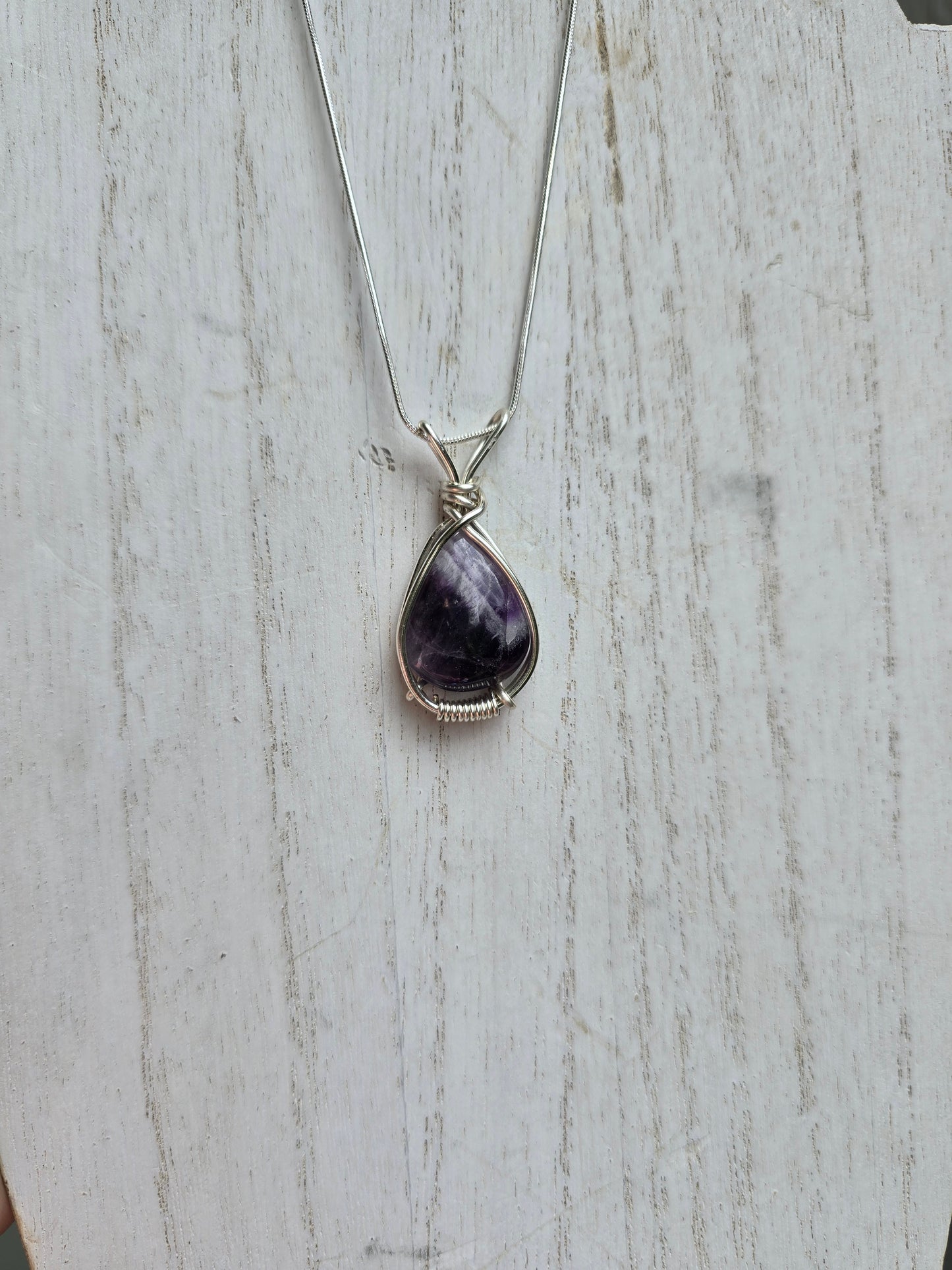 .Chevron Amethyst Pendant.