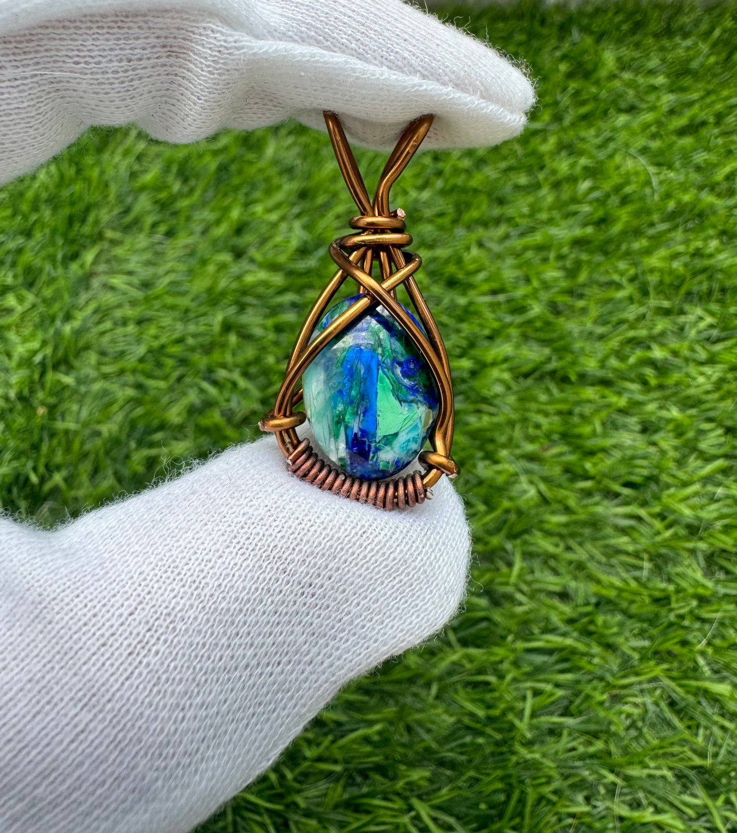 .Azurite Pendant.