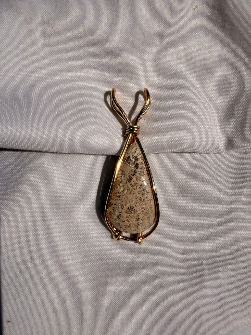 Coral Agate Pendant