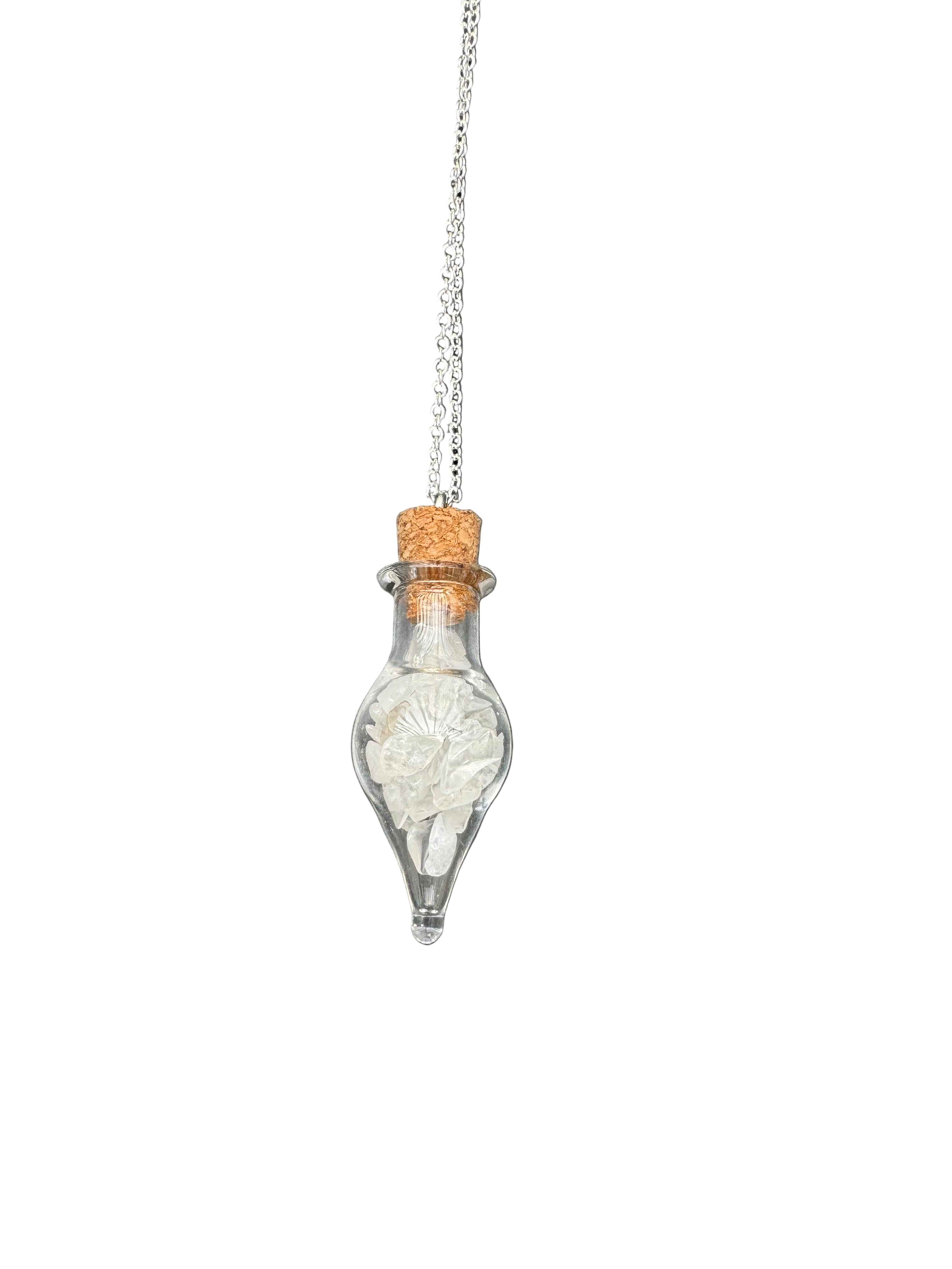 'Crystal Potion Bottle Necklace'