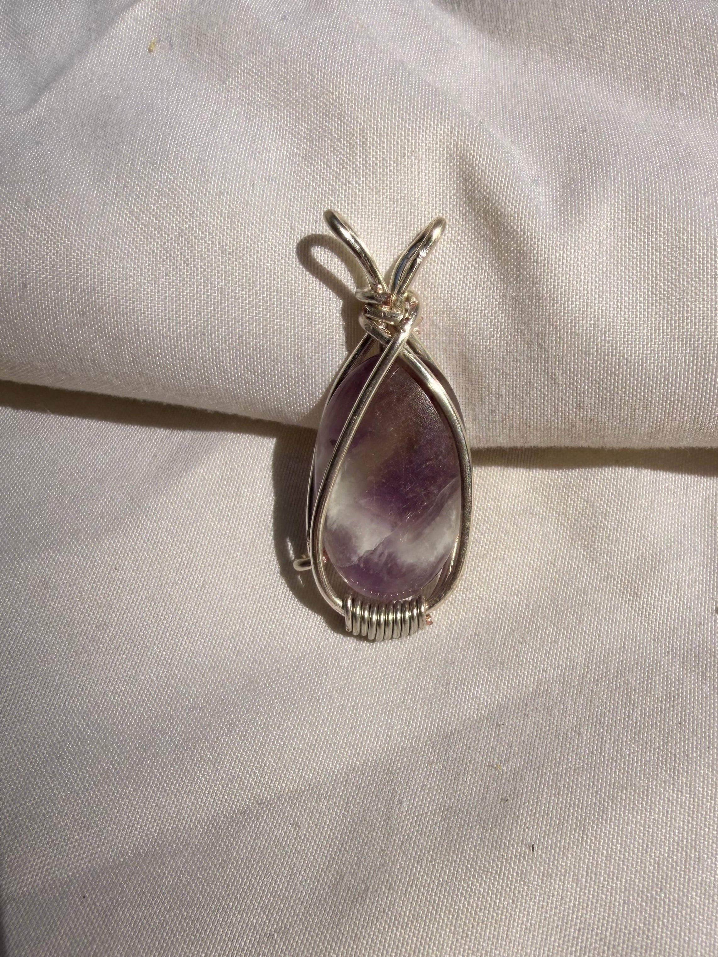 Chevron Amethyst Pendant