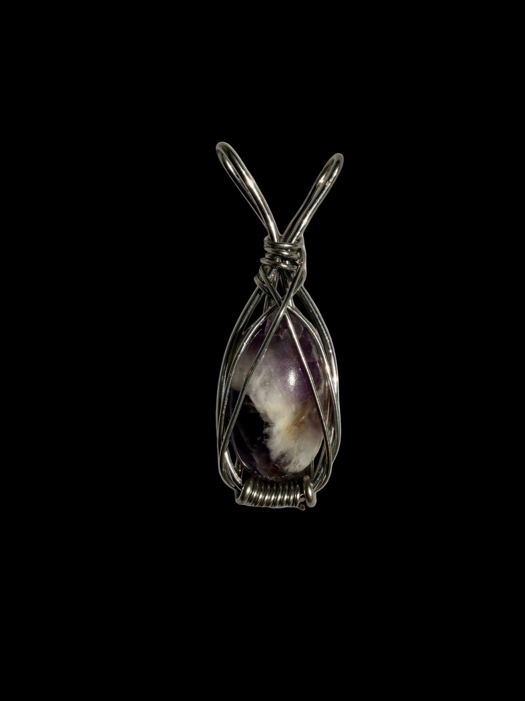 Chevron Amethyst Pendant