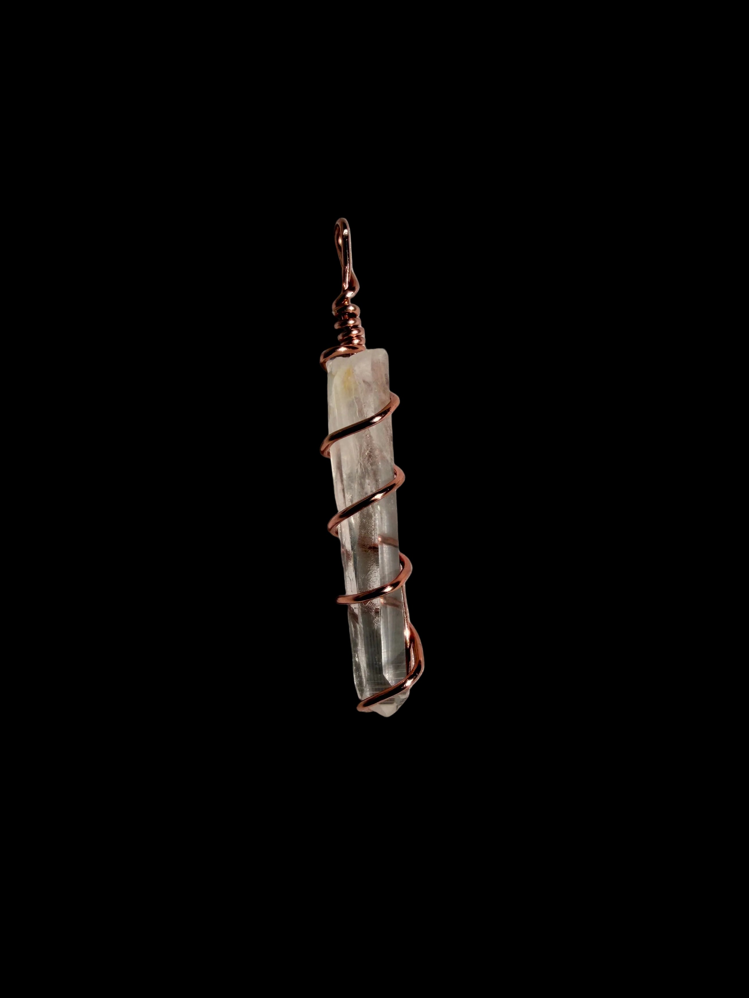 Clear Quartz Pendant (Rose Gold)