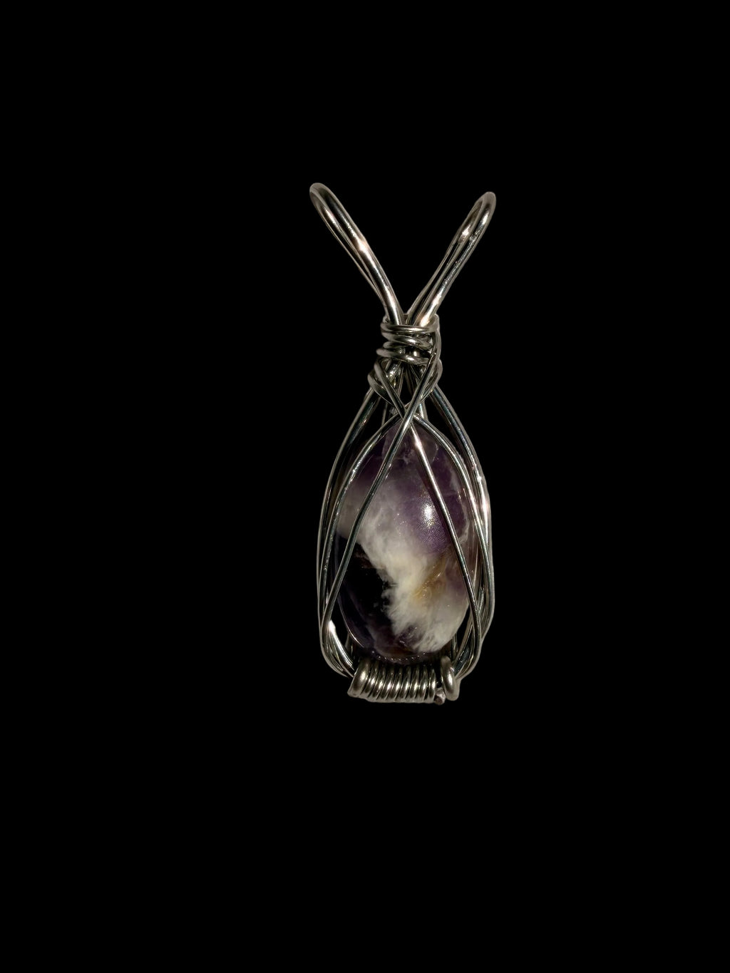 Chevron Amethyst Pendant