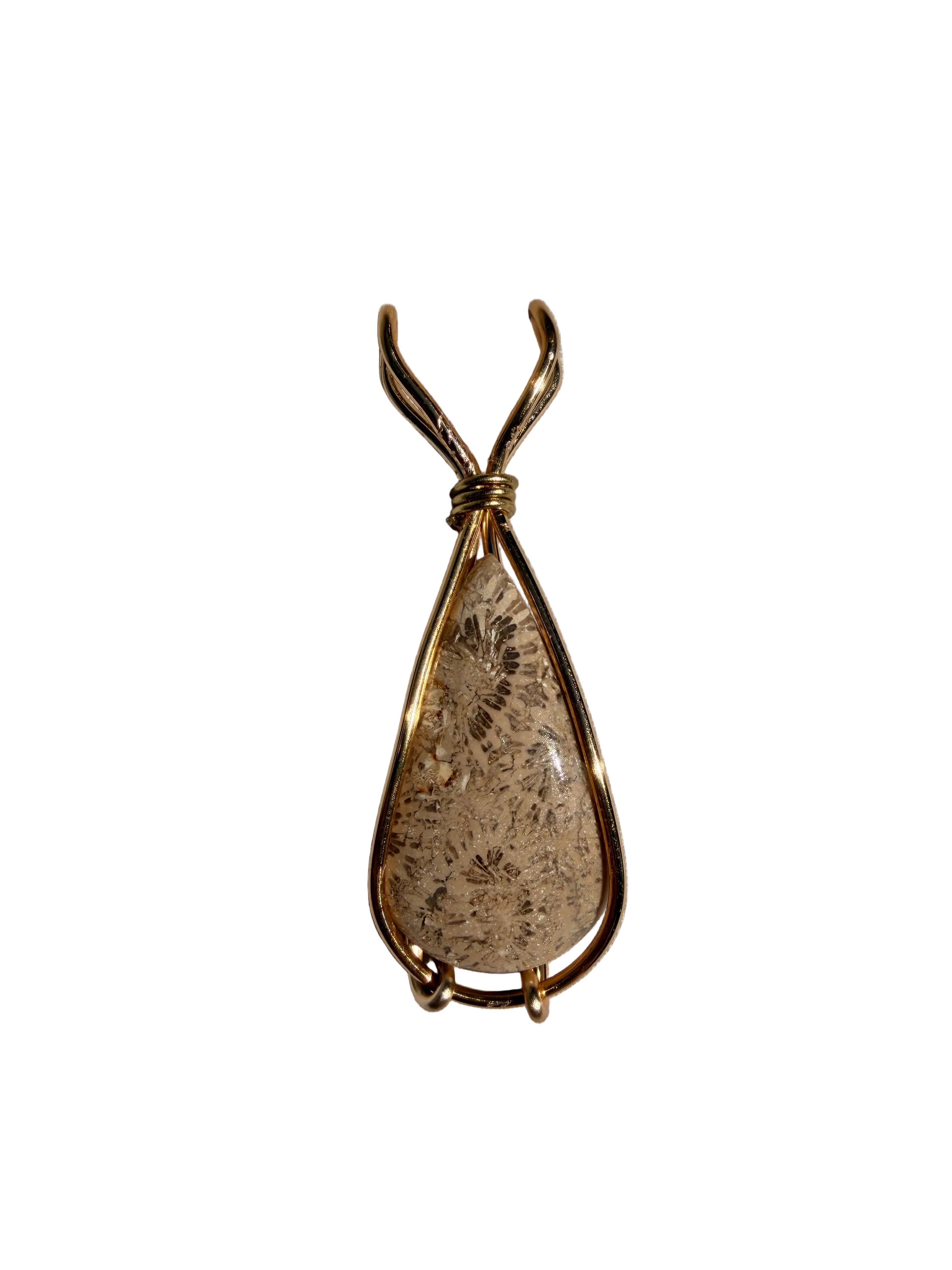 Coral Agate Pendant