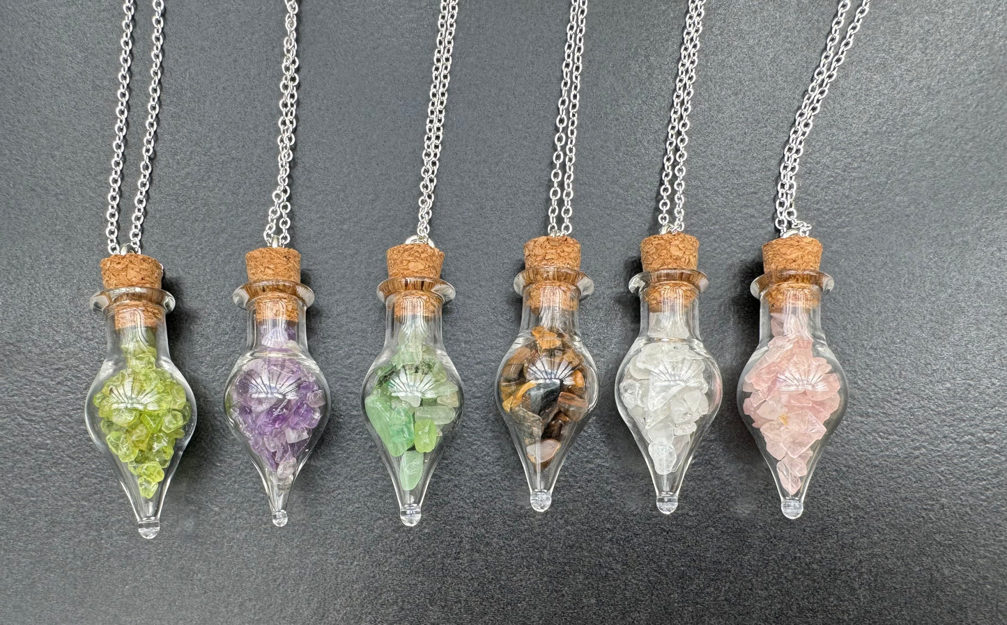'Crystal Potion Bottle Necklace'