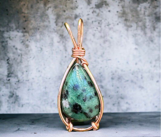 .Ruby in Zoisite Pendant.