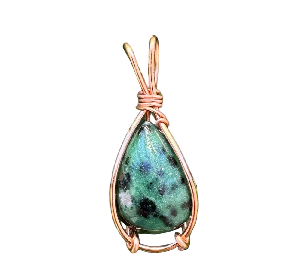 .Ruby in Zoisite Pendant.