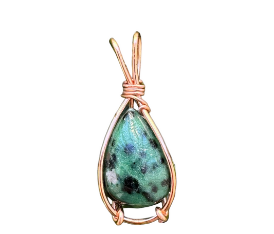 .Ruby in Zoisite Pendant.