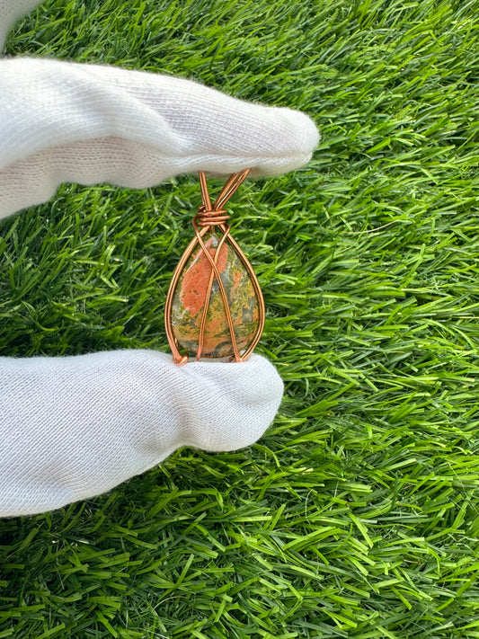 .Unakite Jasper Pendant. Available In Store Only (1)
