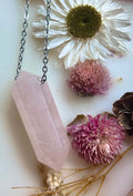 'Rose Quartz Crystal Chain Necklace'