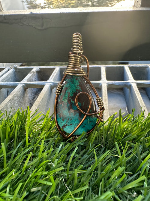 .Chrysocolla Pendant.