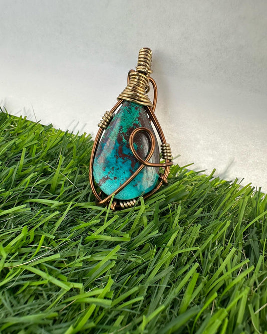 .Chrysocolla Pendant.