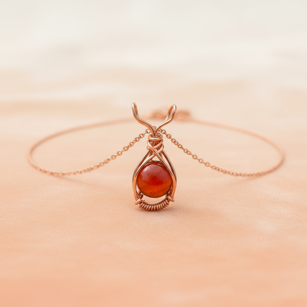 Carnelian Pendant Round