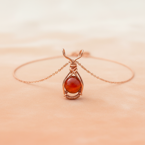 Carnelian Pendant Round