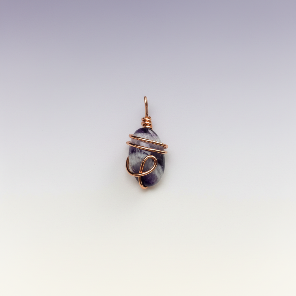 Chevron Amethyst Pendant