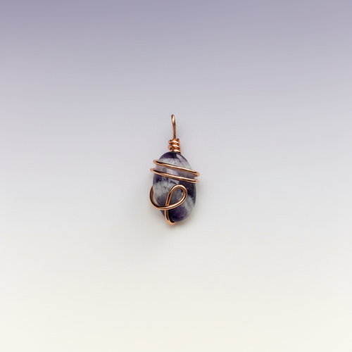 Chevron Amethyst Pendant