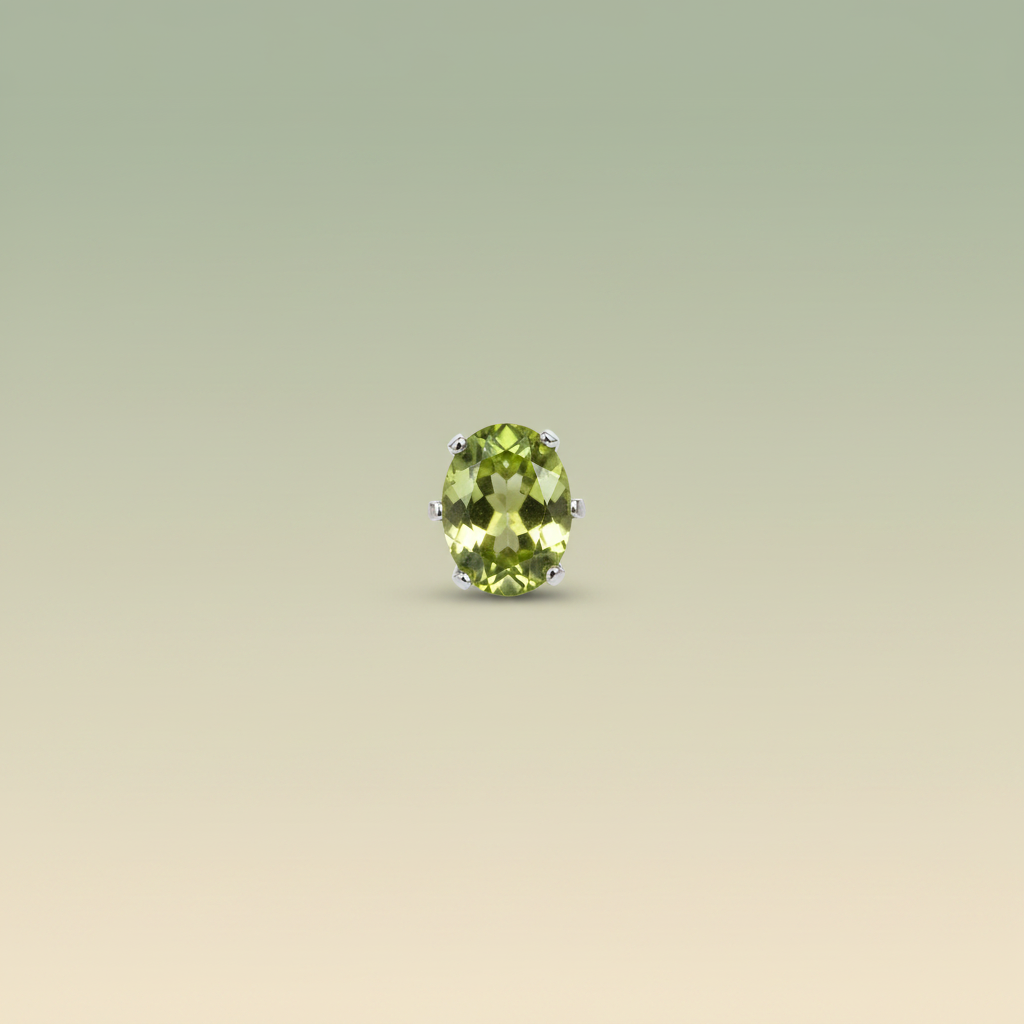 Peridot Oval Cut Earrings 3