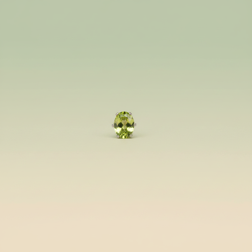 Peridot Oval Cut Earrings