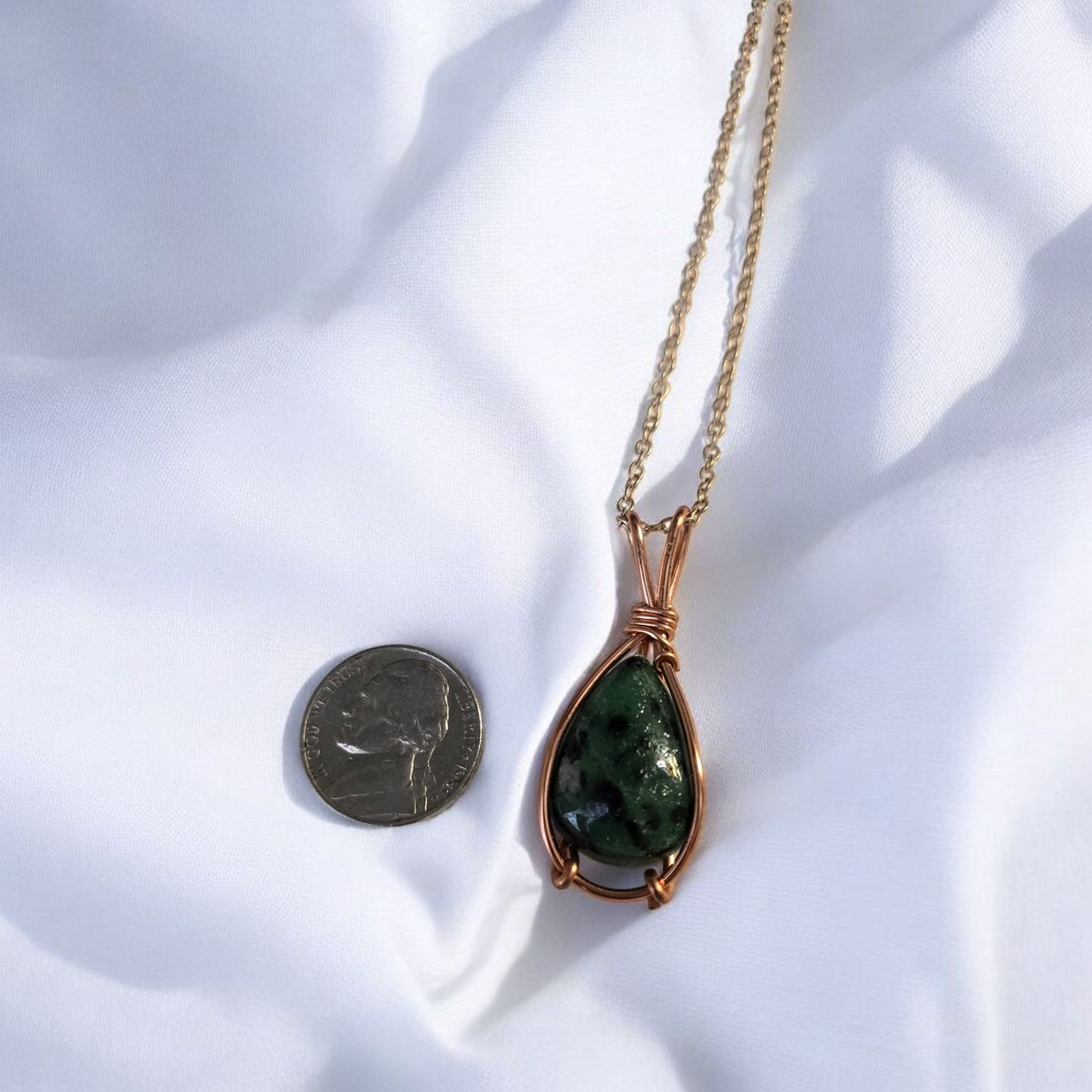 .Ruby in Zoisite Pendant.