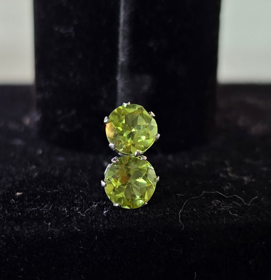 Peridot Stud Earring