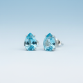 Topaz Pear Cut Earrings 2
