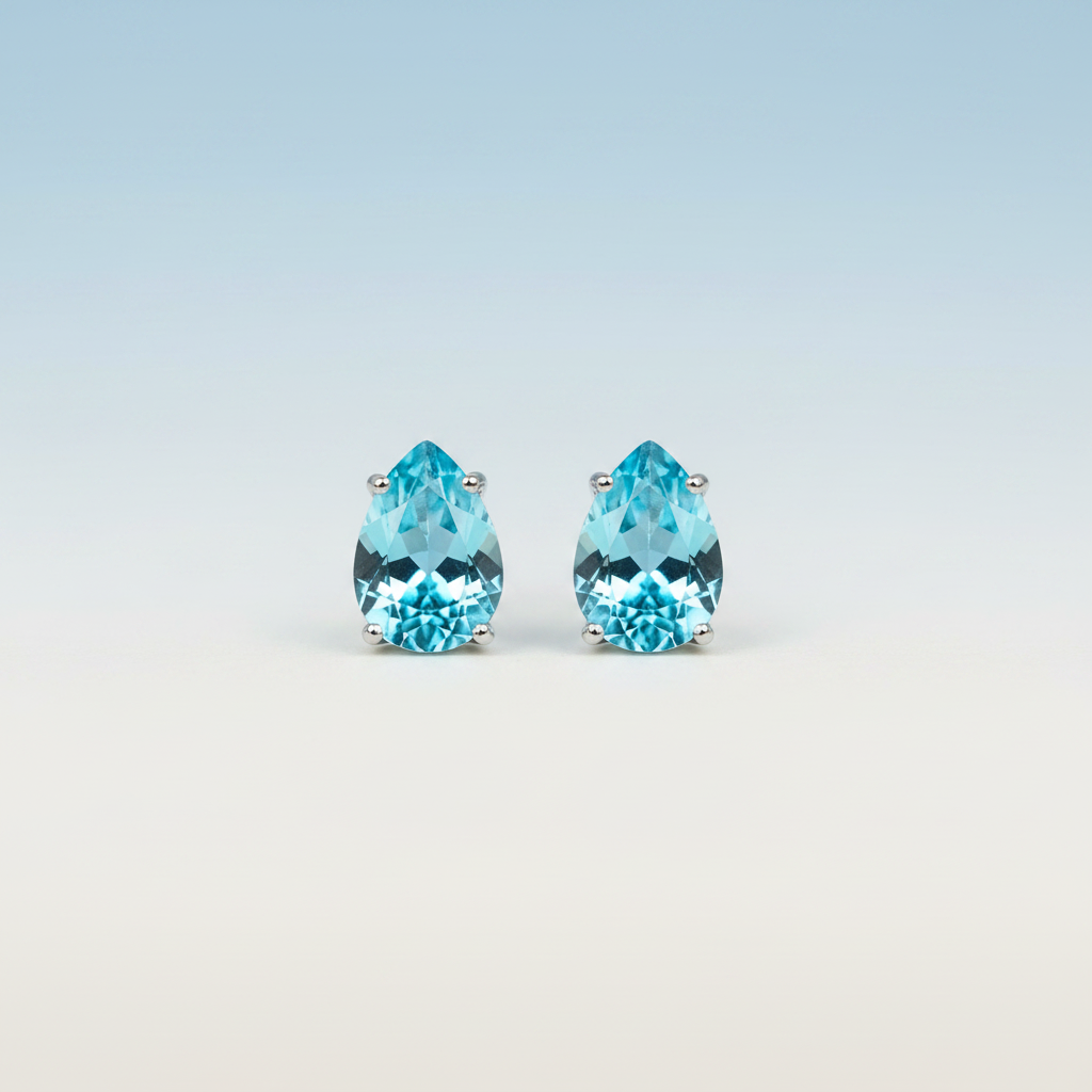 Topaz Pear Cut Earrings